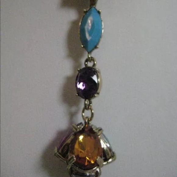 Betsey Johnson Crystal Cluster Pendant Necklace - Picture 5 of 8